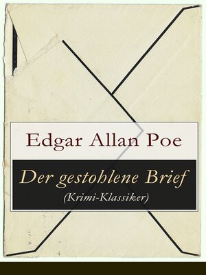 cover image of Der gestohlene Brief (Krimi-Klassiker)